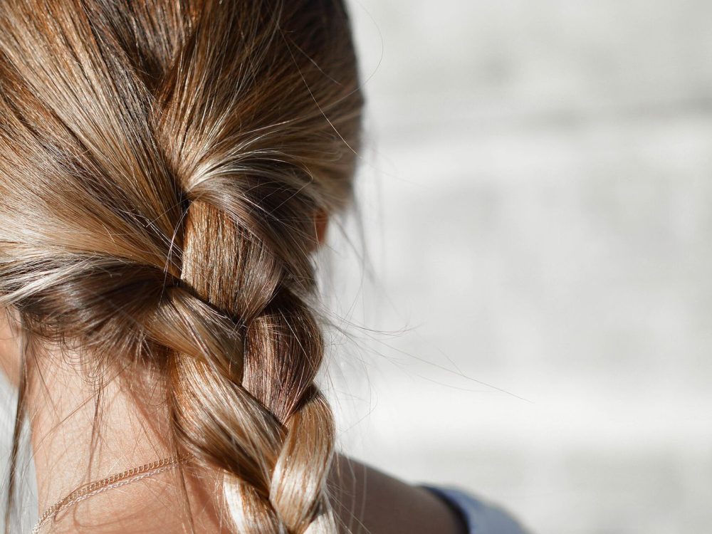 A loose braid, close up